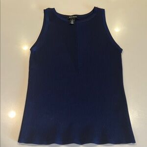 White House Black Market Fitted Blue Tank Top